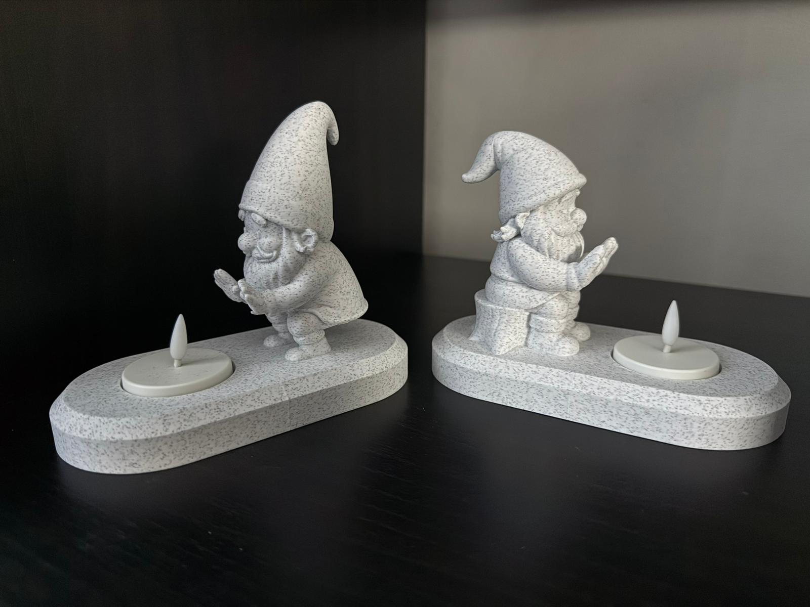 Gnome LED tea light holder