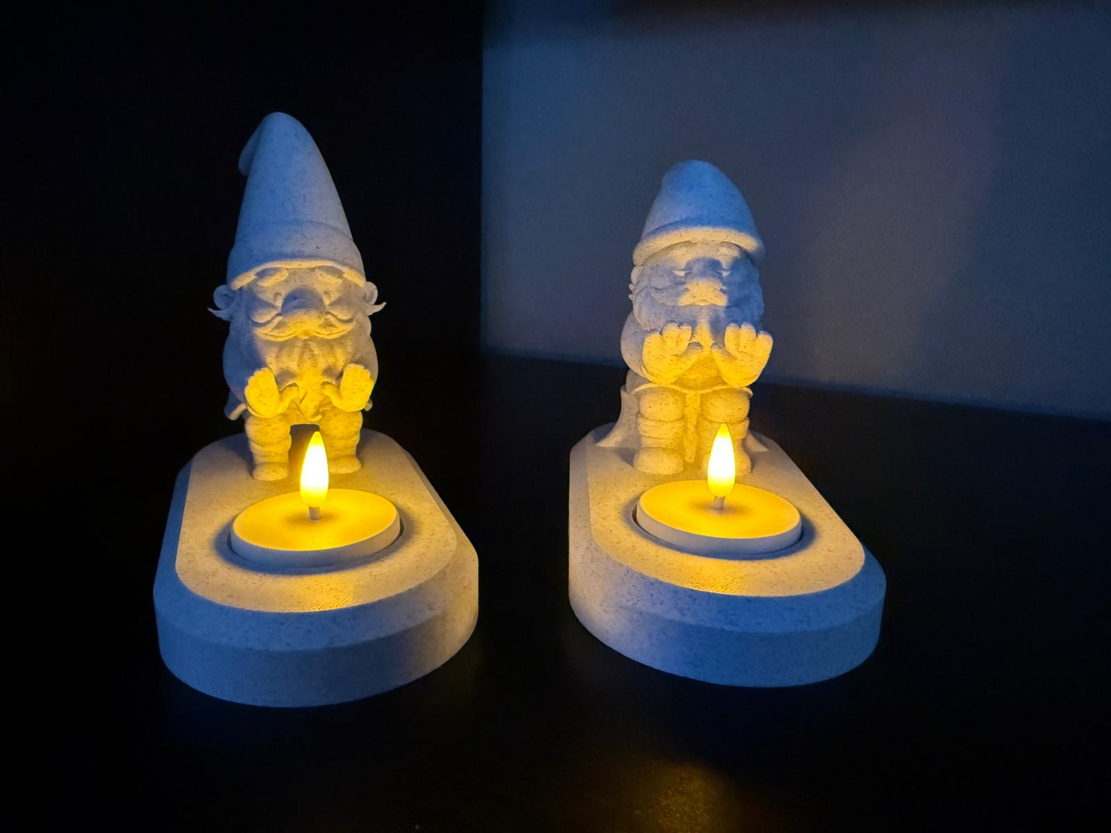 Gnome LED tea light holder