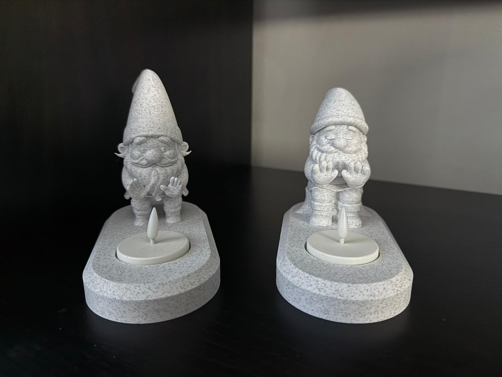 Gnome LED tea light holder
