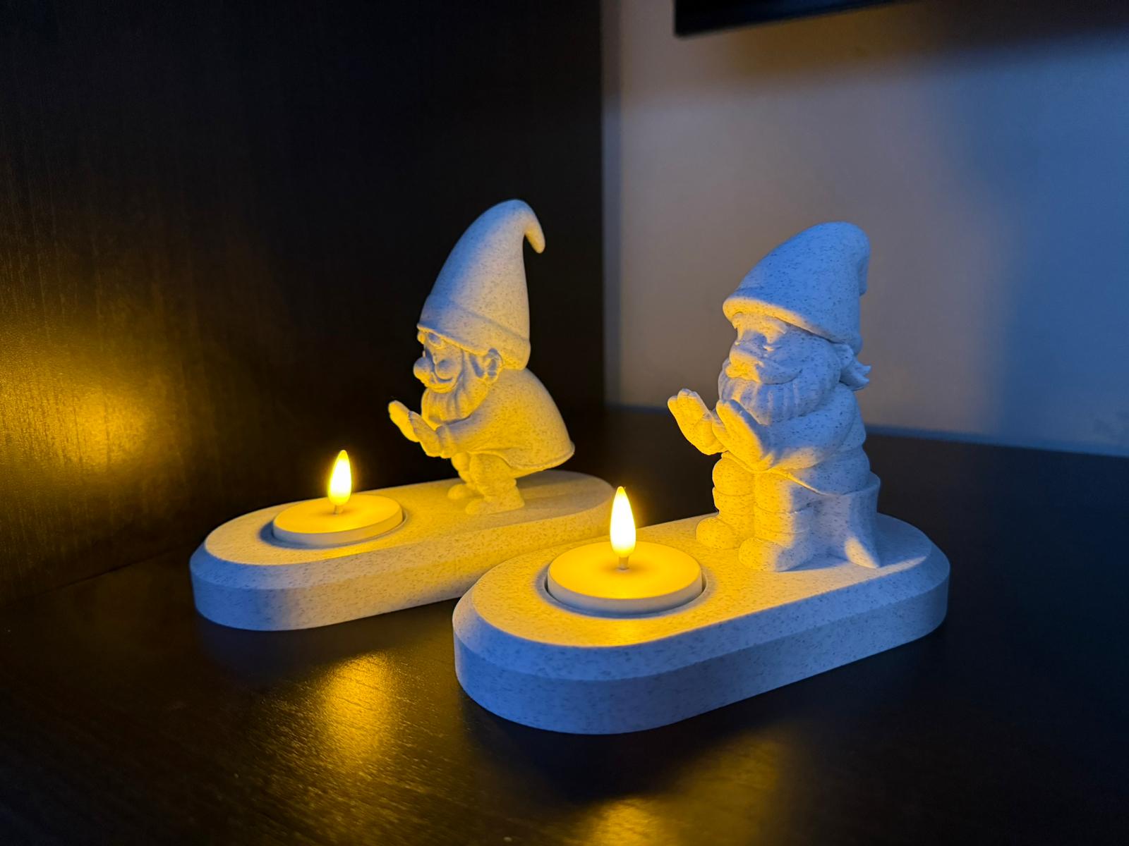 Gnome LED tea light holder