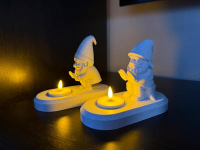 Gnome LED tea light holder